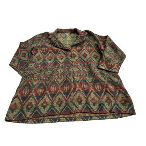 Back In The Saddle Women's Southwestern Vintage Geometric Navajo Jacket Size 2XL